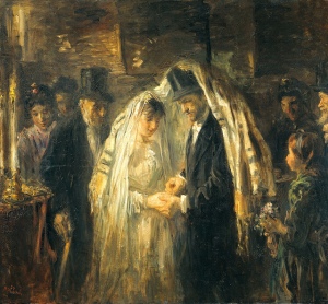 "Jewish Wedding" by Jozef Israels (Dutch, 1824-1911)